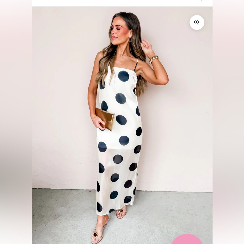 Loralie Polka Dot Midi Dress